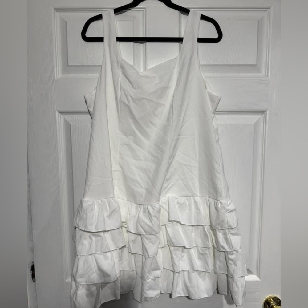SHEIN White Ruffle Dress